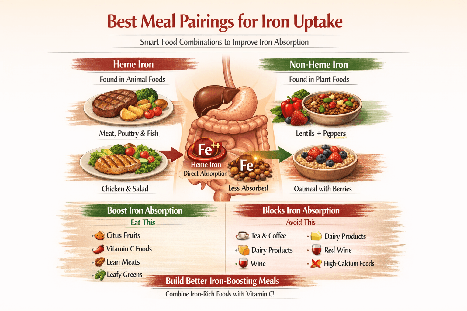 best meal pairings for iron uptake